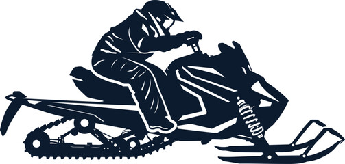 snowmobile silhouette, snowmobile logo, snowmobile race logo, racing logo, snowmobile vector illustration