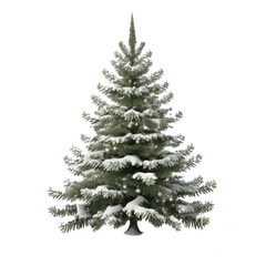 Fototapeta premium Christmas tree illustration art on transparent background. Generative Ai.