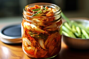 Kimchi is a traditional Korean banchan consisting Food Photography