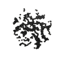 Black Caviar Isolated, Sturgeon, Beluga Caviare, Luxury Seafood, Expensive Delicatessen on White Background