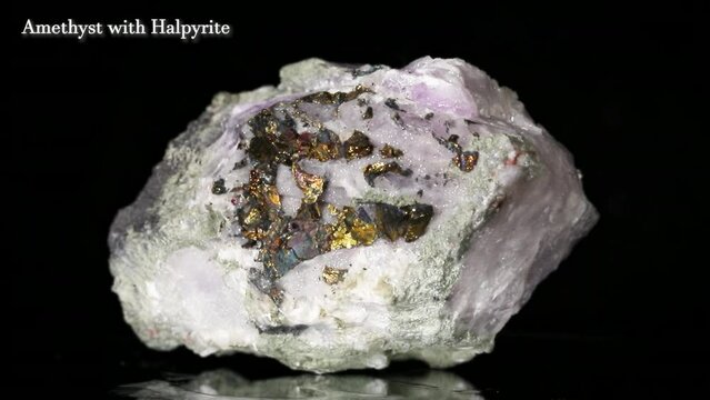Amethyst with halpyrite mineral