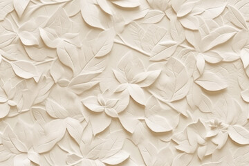 Ivory colored paper, handmade paper with specks of leaves and flowers. AI generative