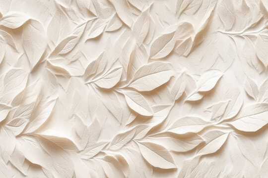 Ivory colored paper, handmade paper with specks of leaves and flowers. AI generative