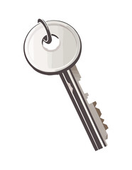 Steel Key icon isolated on white background