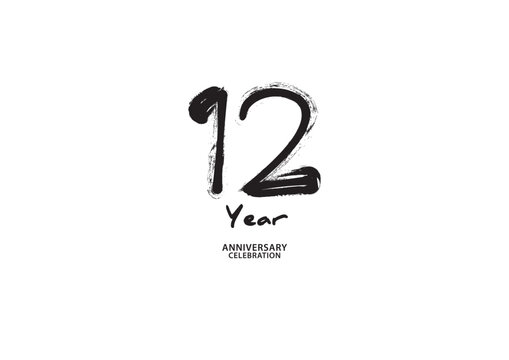Premium Vector  Number 12 logo icon design 12nd birthday logo number 12nd  anniversary