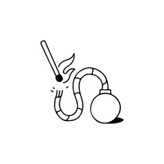 vector illustration doodle boom concept