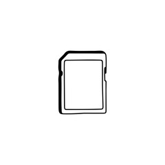 vector illustration of memory card
