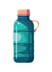 Refreshing purified water in plastic bottle icon