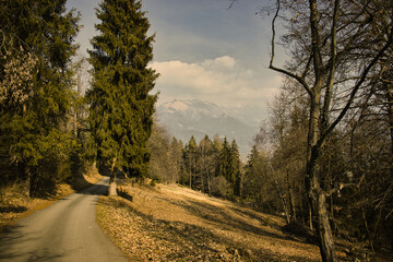 a mountain path in Val Seriana in Clusone.