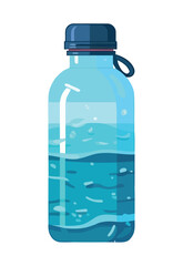 Refreshing drink in plastic bottle, symbol of summer