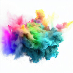 Colorful Smoke Powder in Realistic Visualization, Generative AI