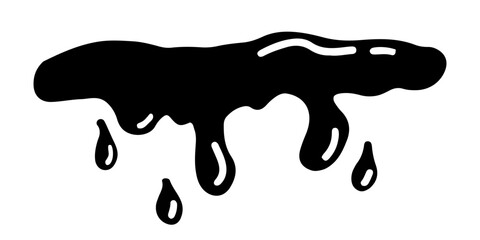 Hand drawn illustration of dripping blood in doodle style