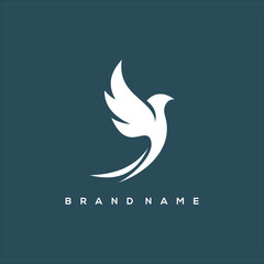 bird abstract logo design vector