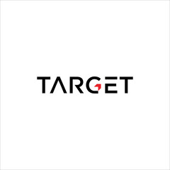 Target text logo typography logo vector