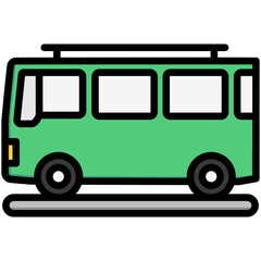 bus, public transportation, vector icons for web design, app, banner, flyer and digital marketing.