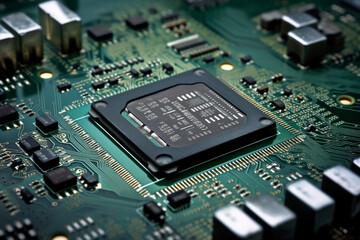 Fototapeta premium Computer chip generative AI