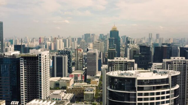 Aerial view of Bonifacio Global City. It is a financial business district in Taguig, Metro Manila, Philippines