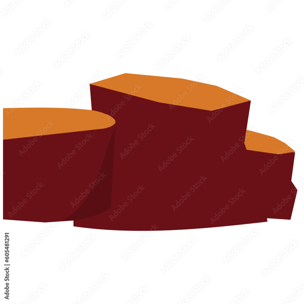 Poster isolated slice of log on a white background, vector illustration. a large piece of log that can be u