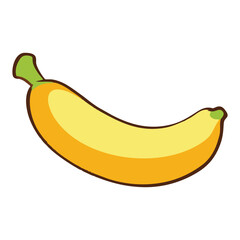 banana fresh fruit icon vector illustration design vector illustration design graphic flat. Suitable for designing the introduction of fruits for children, picture books