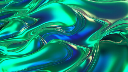 Abstract illustration, colored waves and fancy images, wallpaper, poster, art, Generated AI