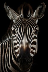 Fototapeta na wymiar Zoo Animal Profile Picture of a Zebra