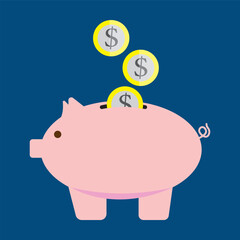 piggy bank with money