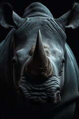 Zoo Animal Profile Picture of a Rhinoceros