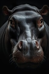 Zoo Animal Profile Picture of a Hippopotamus