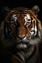 Fototapeta na wymiar Zoo Animal Profile Picture of a Tiger