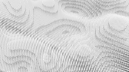 Topographic map, terrain like abstract backdrop. Fractal background from layered circles.