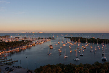 sunset at the marina