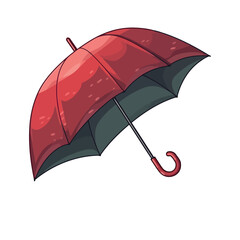 Shielding from the rain with an umbrella