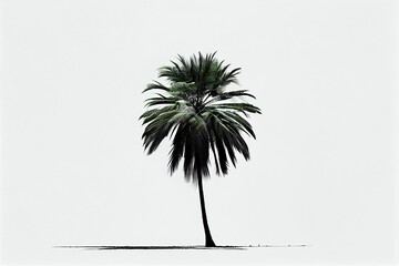 The illustration of palm tree, AI contents by Midjourney