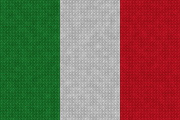 Knitted Italian flag, 3d rendering, 3d illustration - 605486866