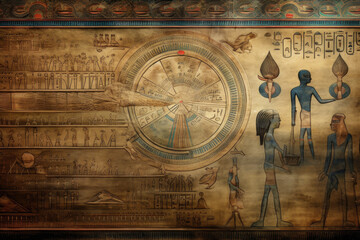 Fototapeta na wymiar Ancient hieroglyphs created with Generative AI