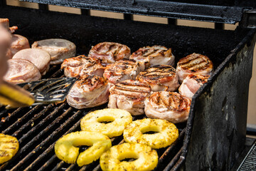 Fototapeta premium meat on the grill