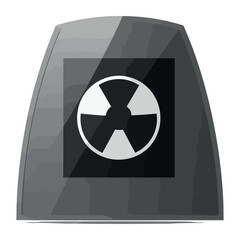 dome with nuclear signal icon