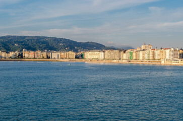View from the promenade of Donostia - San Sebastian, Spain