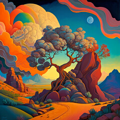 Vivid Cartoon Landscape