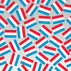 Pattern with flag of Luxembourg. Colorful illustration with flags for background. Seamless pattern with flag of Luxembourg.