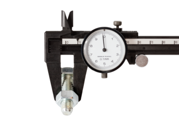 ノギスを使ってボルトの直径を測る