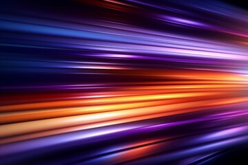 Motion picture light streaks in the style of vibrant futuristic background. Backdrop for design. AI generated