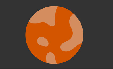 abstract vector planets in the sky
