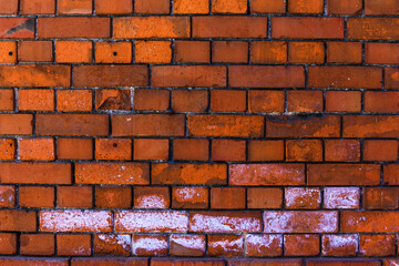 an old wall of old red brick, an old building, as a background 11