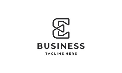 Initials E logo design. Initial letter logo design vector