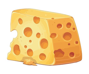 Fresh gourmet cheese slice, a healthy snack