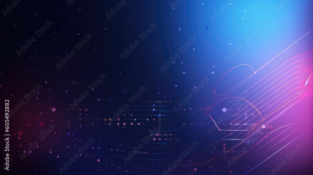 Poster gradient neon line technology background abstract. generative ai aig21.