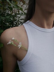 Beauty is in each of us. Flowers under the top