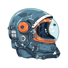 Futuristic helmet modern for astronaut