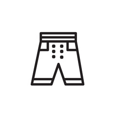 Denim Dress Fashion Outline Icon